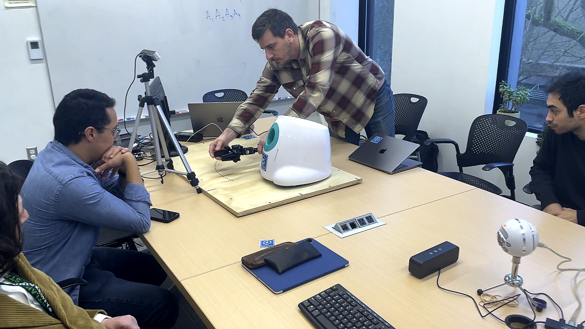 Joseph Cole demonstrating 4-DOF arm inverse kinematics at Portland State University